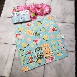 Celebrate Summer Fruit Toss Cloth Placemats, set of 4